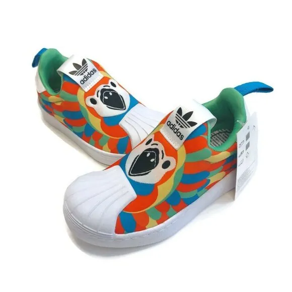 adidas Originals Superstar 360 C Slip On Shoes Parrot Multi Color Kids Size 11.5