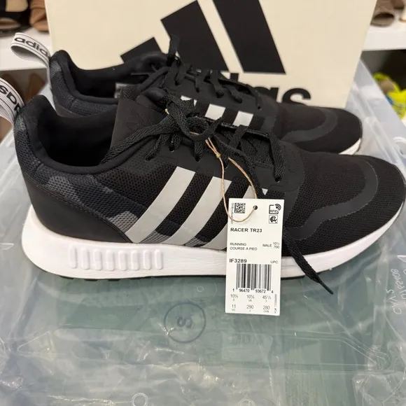 Adidas Racer TR23 Men’s Sneakers | Size 11 Black Camo Athletic Shoes H02951