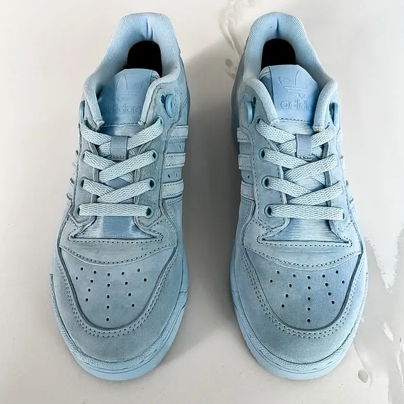 Adidas Rivalry Low Streetwear Baby Blue Suede Sneakers Mens US 6 EU 5.5