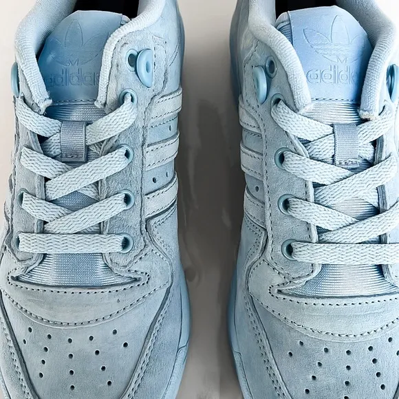 Adidas Rivalry Low Streetwear Baby Blue Suede Sneakers Mens US 6 EU 5.5