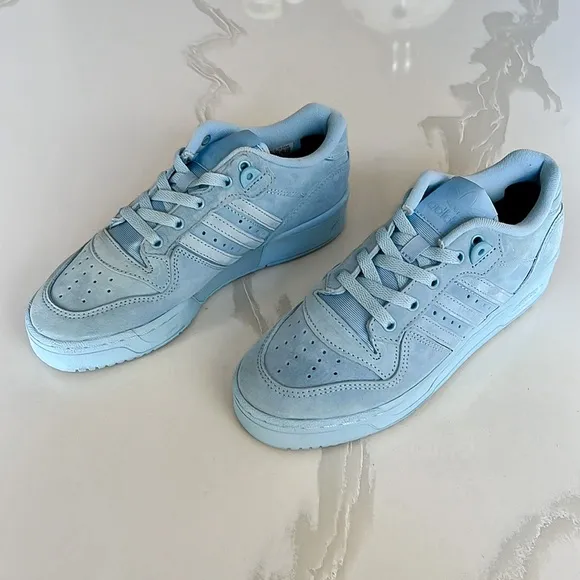 Adidas Rivalry Low Streetwear Baby Blue Suede Sneakers Mens US 6 EU 5.5
