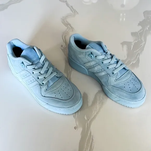 Adidas Rivalry Low Streetwear Baby Blue Suede Sneakers Mens US 6 EU 5.5