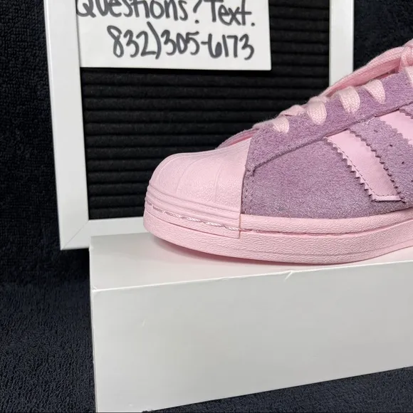 ADIDAS SUPERSTAR MINIMALIST ICONS CLEAR PINK WOMENS SHOES SIZE 9 PURPLE MENS 8 N