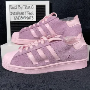 ADIDAS SUPERSTAR MINIMALIST ICONS CLEAR PINK WOMENS SHOES SIZE 9 PURPLE MENS 8 N
