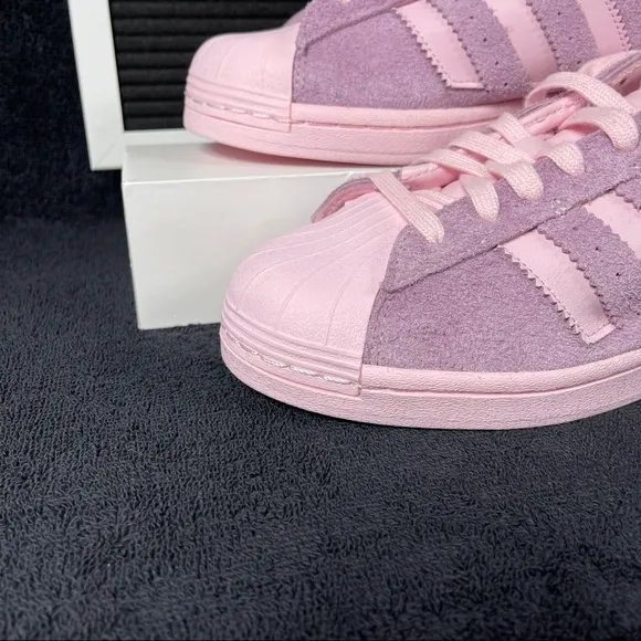 ADIDAS SUPERSTAR MINIMALIST ICONS CLEAR PINK WOMENS SHOES SIZE 9 PURPLE MENS 8 N