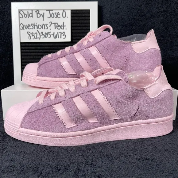 ADIDAS SUPERSTAR MINIMALIST ICONS CLEAR PINK WOMENS SHOES SIZE 9 PURPLE MENS 8 N