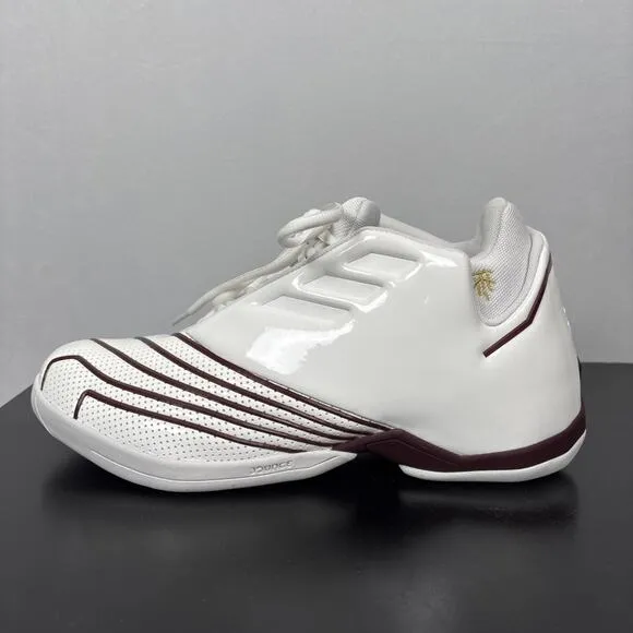 Adidas TMAC 2 Restomod White Maroon Basketball Shoes Sneaker Men Size 9.5 HQ6977