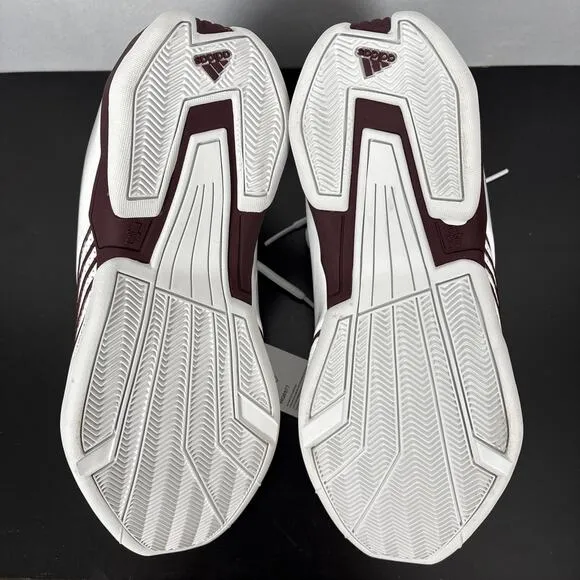 Adidas TMAC 2 Restomod White Maroon Basketball Shoes Sneaker Men Size 9.5 HQ6977