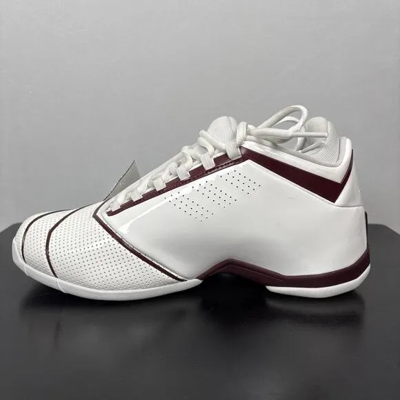 Adidas TMAC 2 Restomod White Maroon Basketball Shoes Sneaker Men Size 9.5 HQ6977