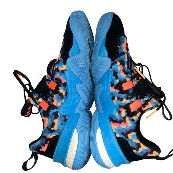 Adidas Trae Young 1 pixels Shoes Men's Size 9 Core Black/Core Black/Sky Rush