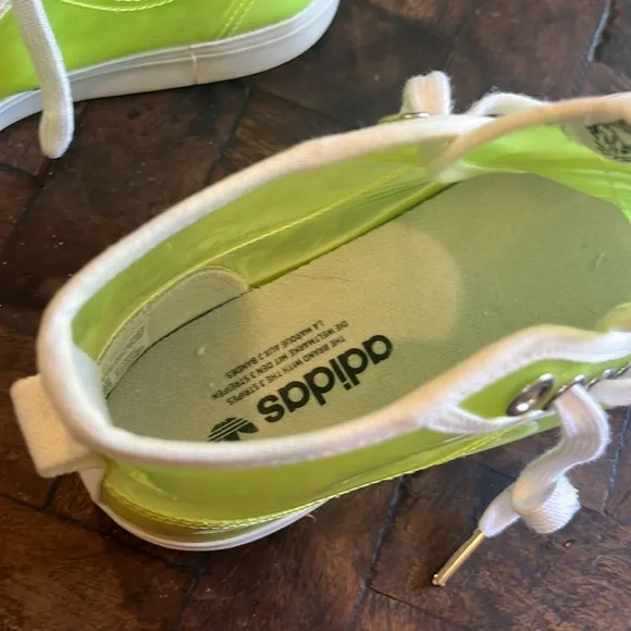 Adidas Women's Neon Green See Thru High-Top Sneakers