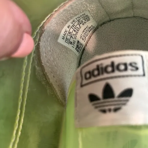 Adidas Women's Neon Green See Thru High-Top Sneakers