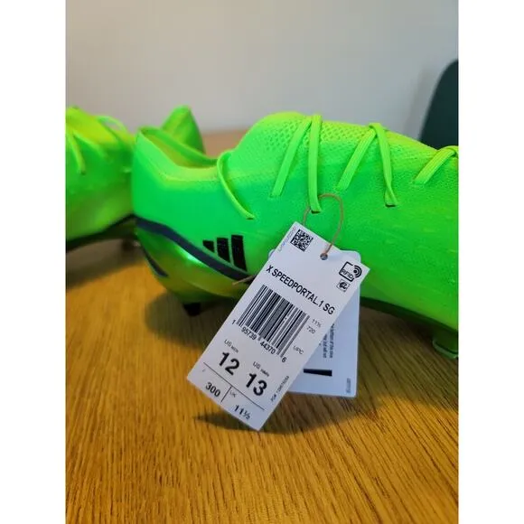 Adidas X Speedportal.1 Soft Ground Soccer Cleats Green GW8440 Men's Size 12 New