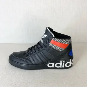 Adidas~Men’s Originals Hardcourt Hi Black Active Red, Blue Athletic Shoes~Sz‎ 8