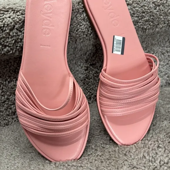 Aeyde Pink Minimalist Slide Sandals