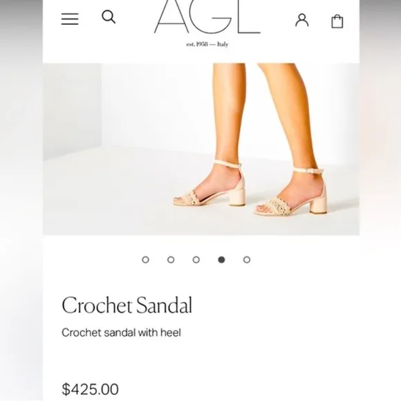 AGL sandal size 38 Made in italy US 7.5