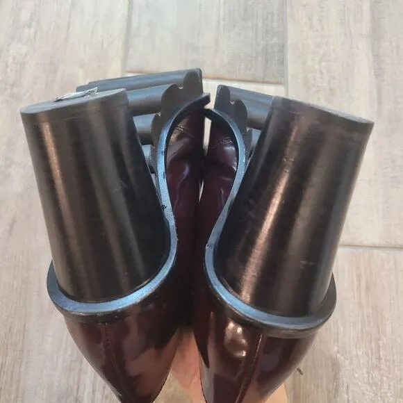 Agl Shoes Attilio Giusti Leombruni Leather Rolo Fur Trim Oxford Heel Pumps EU 38