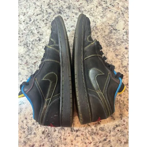 Air Jordan 1 Low Phat Olympic Black Multi Color Basketball Sneaker Athletic Rare