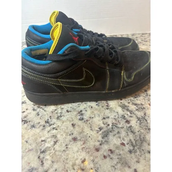 Air Jordan 1 Low Phat Olympic Black Multi Color Basketball Sneaker Athletic Rare