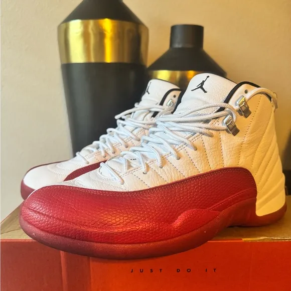Air Jordan 12 Retro- white/black varsity red