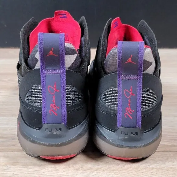 Air Jordan XXXVII 37 Raptors Shoes Mens Size 8.5 Black Purple Sneaker DD6958-065