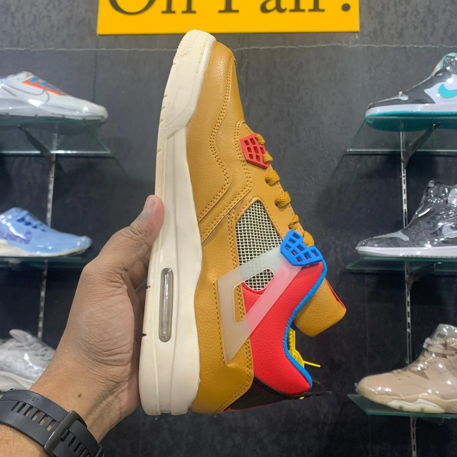 AJ 4 Mustard Red