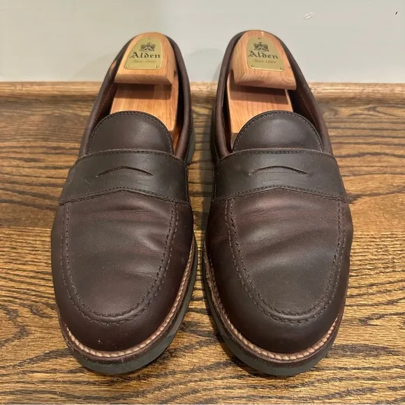 Alden Leisure Hand Seen LHS Penny Loafers Men Shoes 5730S Size 9 D Kudu Van Last