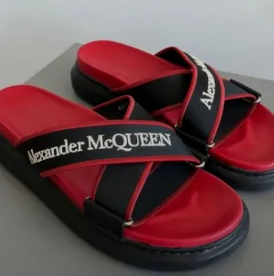 Alexander McQueen Red and Black Sandals