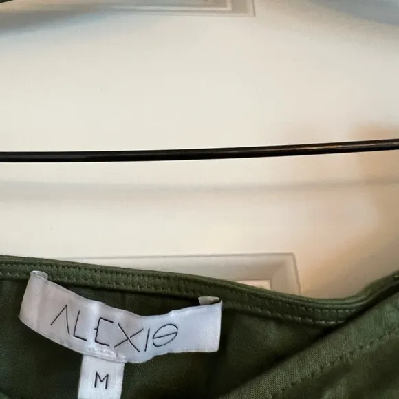 Alexis Cotton Tie-waist Ruffle Midi Skirt -Army Green-Sz 6-Like new- worn once
