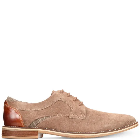 Alfani Men's Kevin Suede casual lace Oxfords Dark Beige