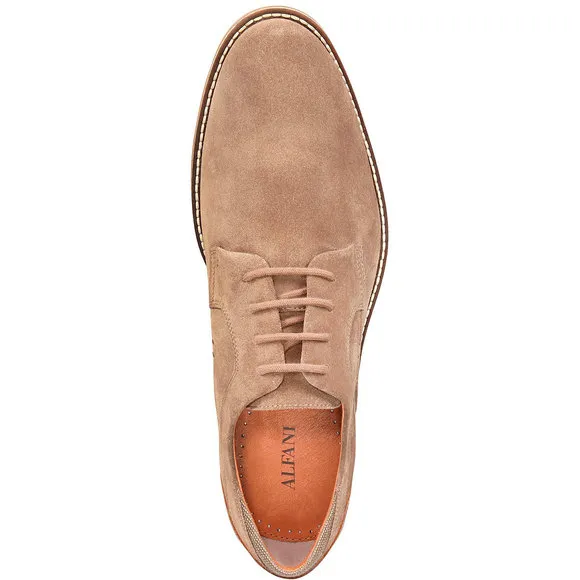 Alfani Men's Kevin Suede casual lace Oxfords Dark Beige