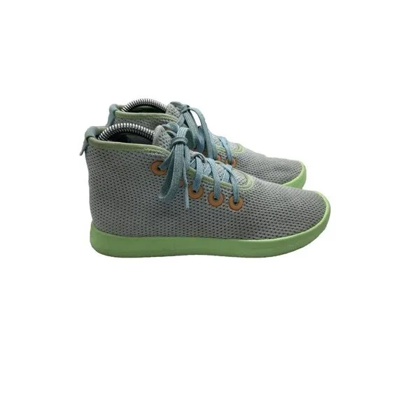 Allbirds Women's 6 Tree Toppers High Top Wool Sneakers Running Shoes Blue Green