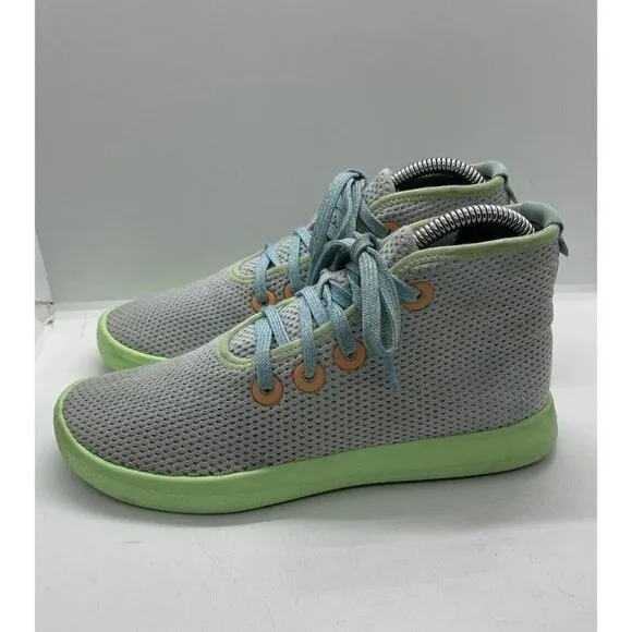Allbirds Women's 6 Tree Toppers High Top Wool Sneakers Running Shoes Blue Green