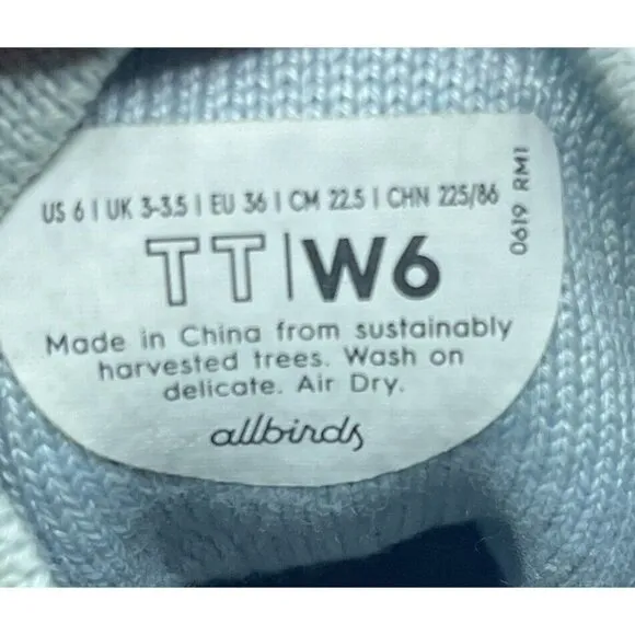Allbirds Women's 6 Tree Toppers High Top Wool Sneakers Running Shoes Blue Green