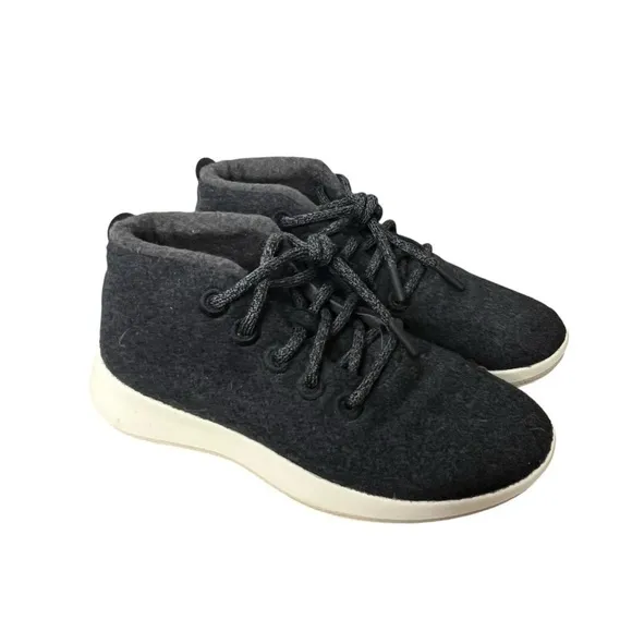 Allbirds Wool Runners Up Mizzle WRU High Top Black Running Shoes Women's Size 6