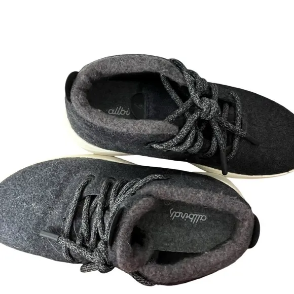 Allbirds Wool Runners Up Mizzle WRU High Top Black Running Shoes Women's Size 6