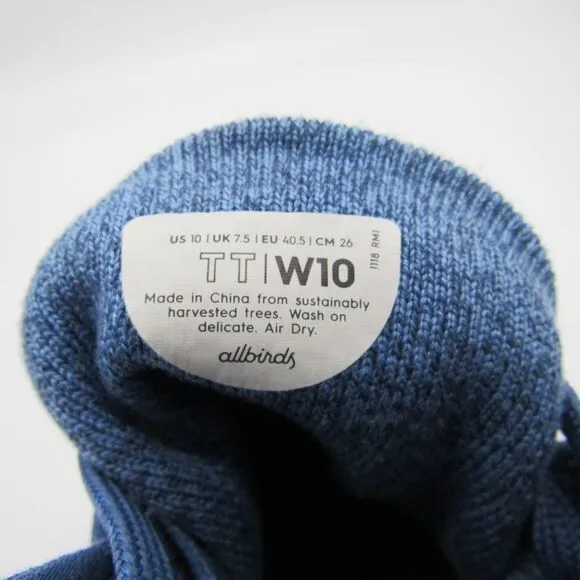 Allbirds Tree Toppers High Top Women's Shoes in Nikau Sapphire SZ 10