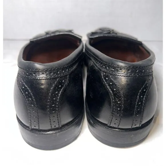 Allen Edmond Bridgeton Shoes Men's Size 12 B Black Tassel Loafers Office Church