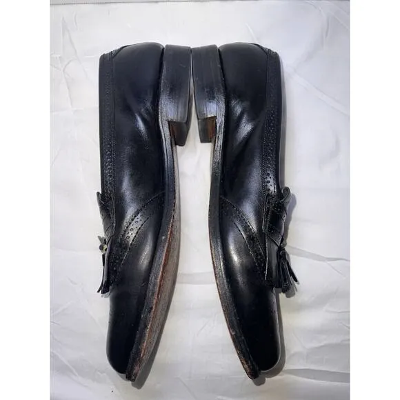 Allen Edmond Bridgeton Shoes Men's Size 12 B Black Tassel Loafers Office Church