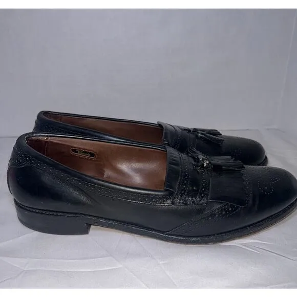 Allen Edmond Bridgeton Shoes Men's Size 12 B Black Tassel Loafers Office Church