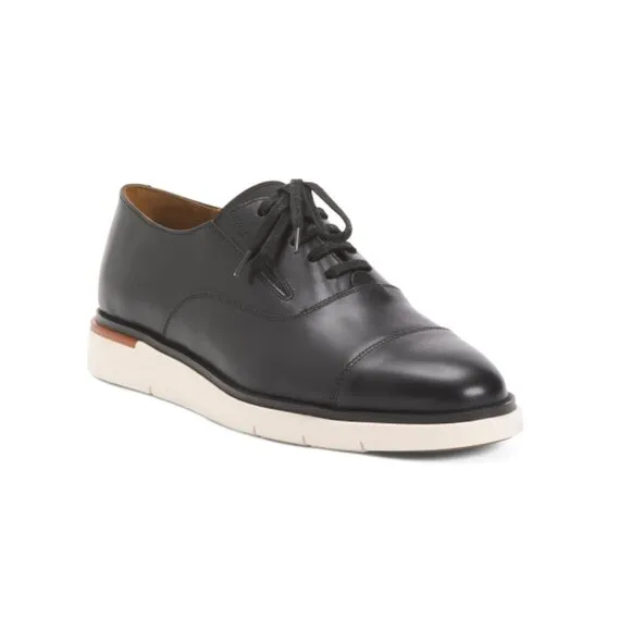 ALLEN EDMONDS Black Men's Leather Carson Casual Oxford Shoes
