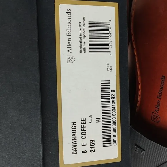Allen Edmonds Cavanaugh Loafer Shoe - Coffee 8 E - New