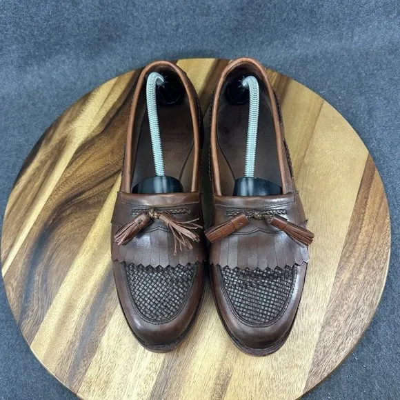Allen Edmonds Cody Tassel Loafers Brown Leather Men's Shoes USA Size 11D
