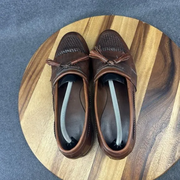 Allen Edmonds Cody Tassel Loafers Brown Leather Men's Shoes USA Size 11D