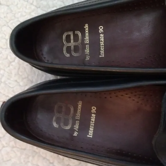 Allen Edmonds Interstate 90 Black Driving Moccasins/Loafers 11D