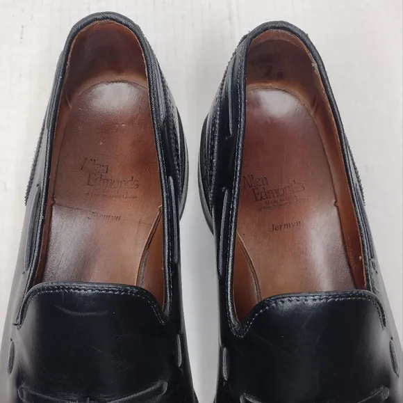 Allen Edmonds Jermyn Men's Leather Slip On Tassel Cap Toe Loafers Shoes Size10.5