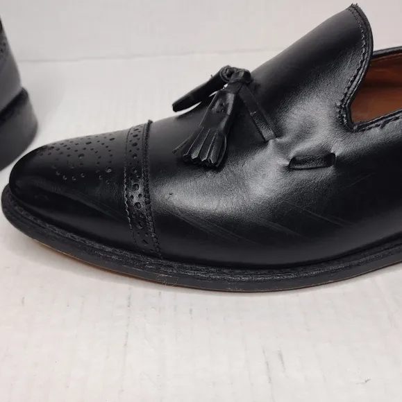 Allen Edmonds Jermyn Men's Leather Slip On Tassel Cap Toe Loafers Shoes Size10.5