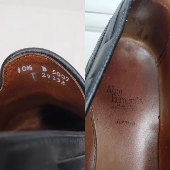 Allen Edmonds Jermyn Men's Leather Slip On Tassel Cap Toe Loafers Shoes Size10.5