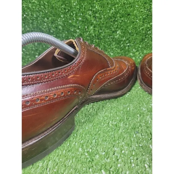 Allen‎ Edmonds McAllister Oxford Wingtip Dress Shoes Brown Mens 10.5B