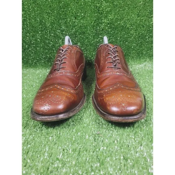 Allen‎ Edmonds McAllister Oxford Wingtip Dress Shoes Brown Mens 10.5B